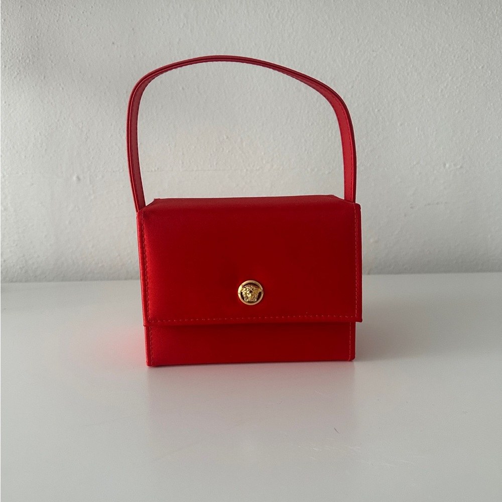 Y2K Vintage Versace Square Purse, Makeup Bag